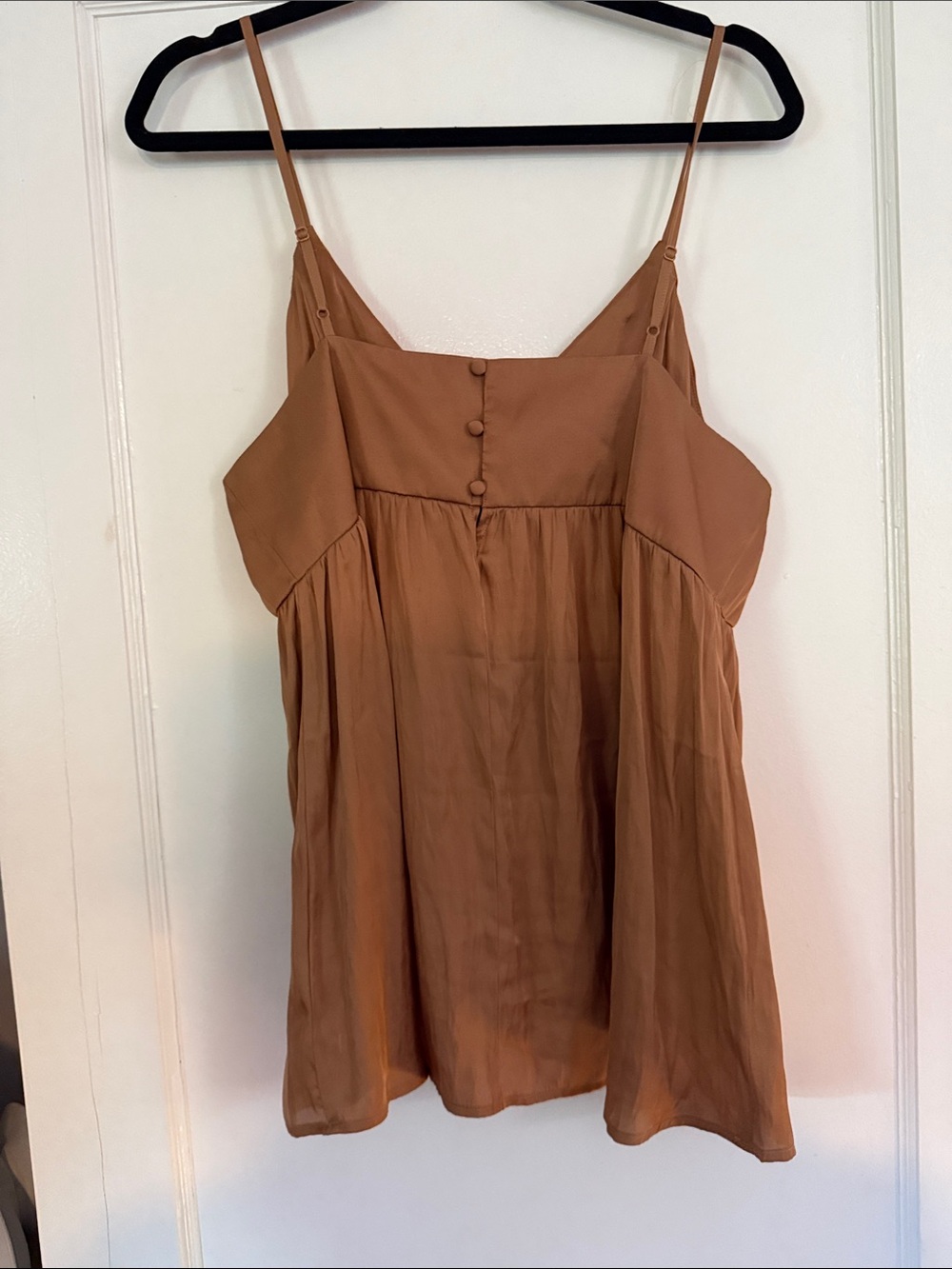 Express Rust Tan Spaghetti Strap Babydoll Camisole - Picture 4 of 4